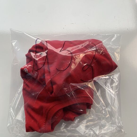 Adult Unisex M Vineyard Vines Red LS Christmas Whale Pocket Tee Shirt - Picture 9 of 9